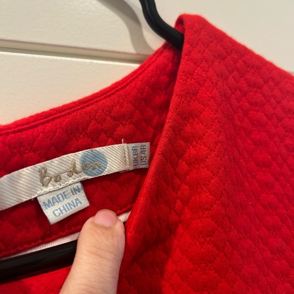 Boden Red Fit and Flare Dress Size 4R - Picture 3 of 7
